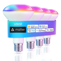 Linkind Matter Smart RGBTW Light Bulbs BR30 -(650lm/1200lm)