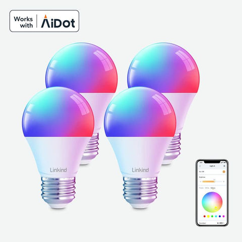 Linkind A19 Wi-Fi RGBTW Smart Light Bulbs