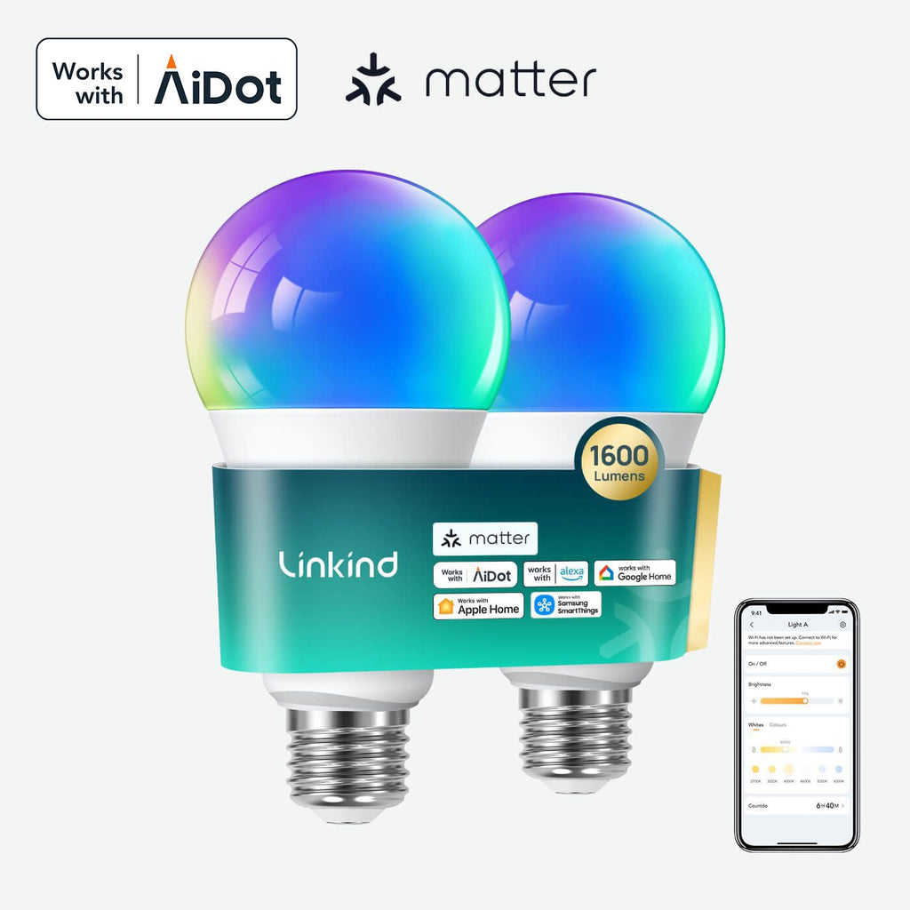 Linkind Matter Smart RGBTW Bulb - 1600 lumens