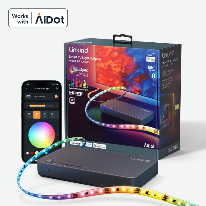 Linkind ET6 Smart TV Backlights with HDMI 2.0 Sync Box