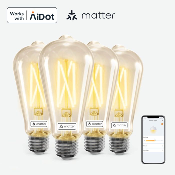 Linkind Matter Smart Bulb - ST19 Smart Edison Light Bulbs