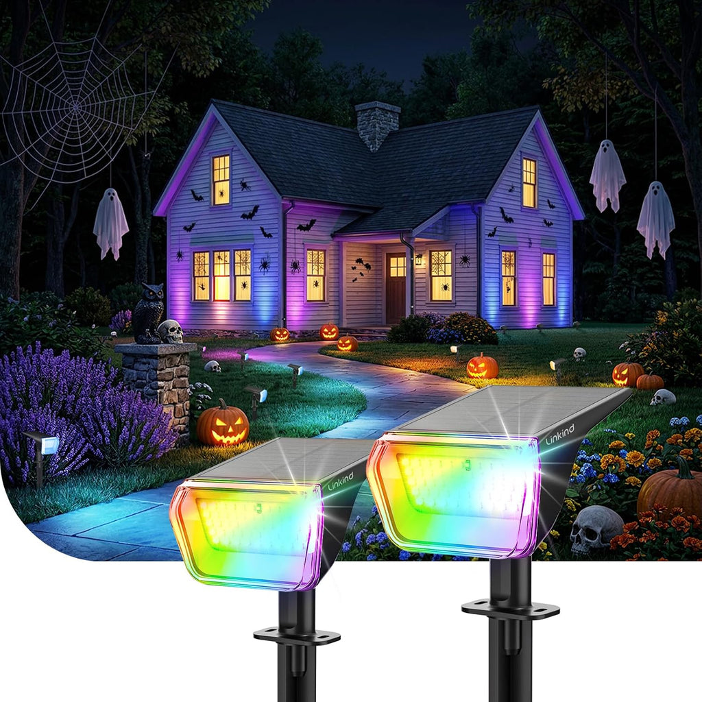 Linkind SP004 Outdoor Solar Spotlights (800lm, 60LEDs, 110° Beam angle, IP67 Waterproof)