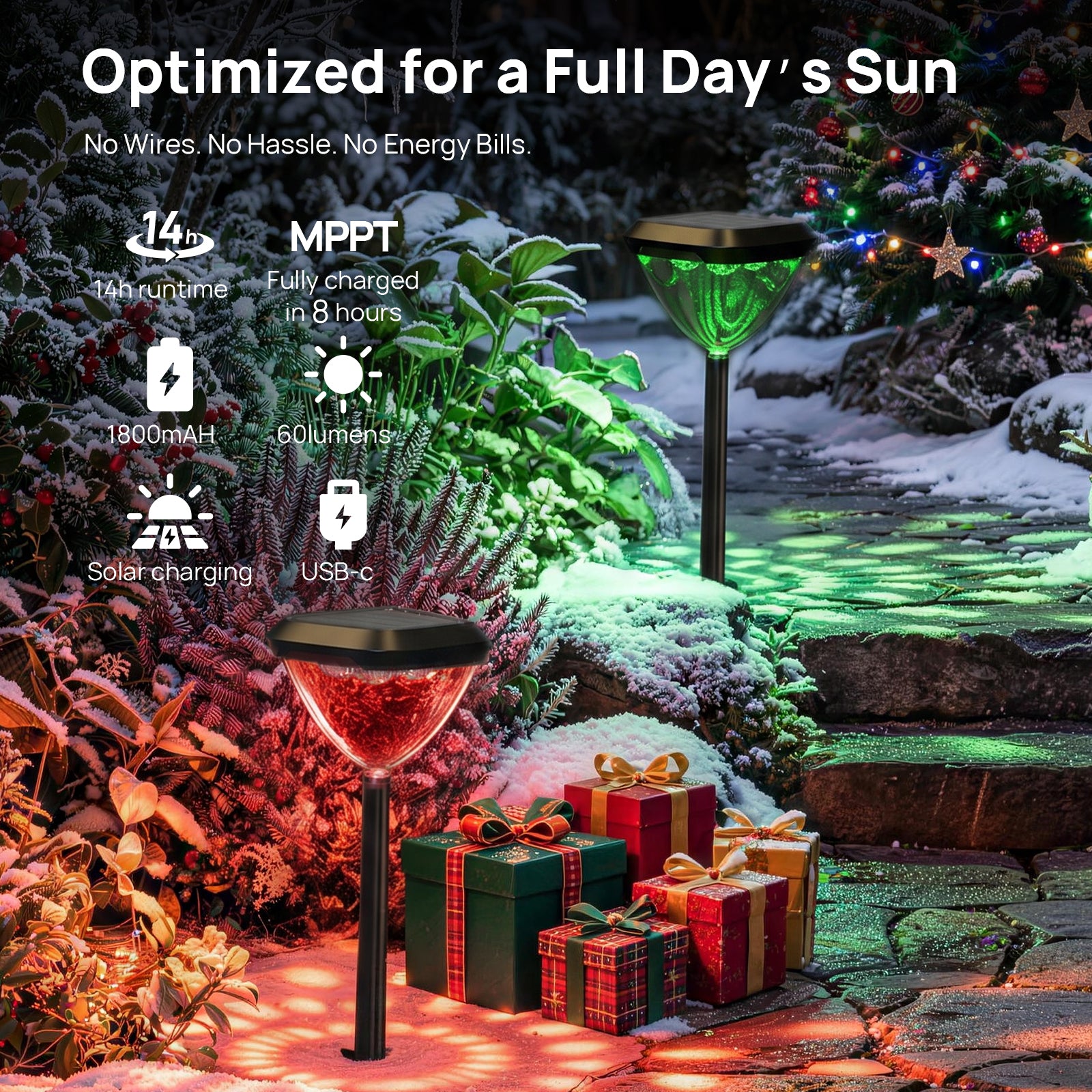 Linkind SP6 RGB Smart Solar Pathway Lights | USB-C Fast Charge