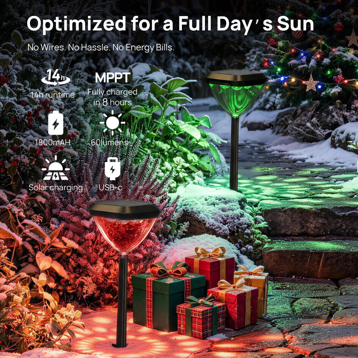 Linkind SP6 Smart Solar Pathway Lights,Engineered for Long-Term Outdoor Performance(5 Built-in Light Patterns, App&Voice Control, 16 Million Color)