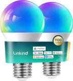 Linkind A19 Matter Smart RGBTW Bulb - 1100 lumens