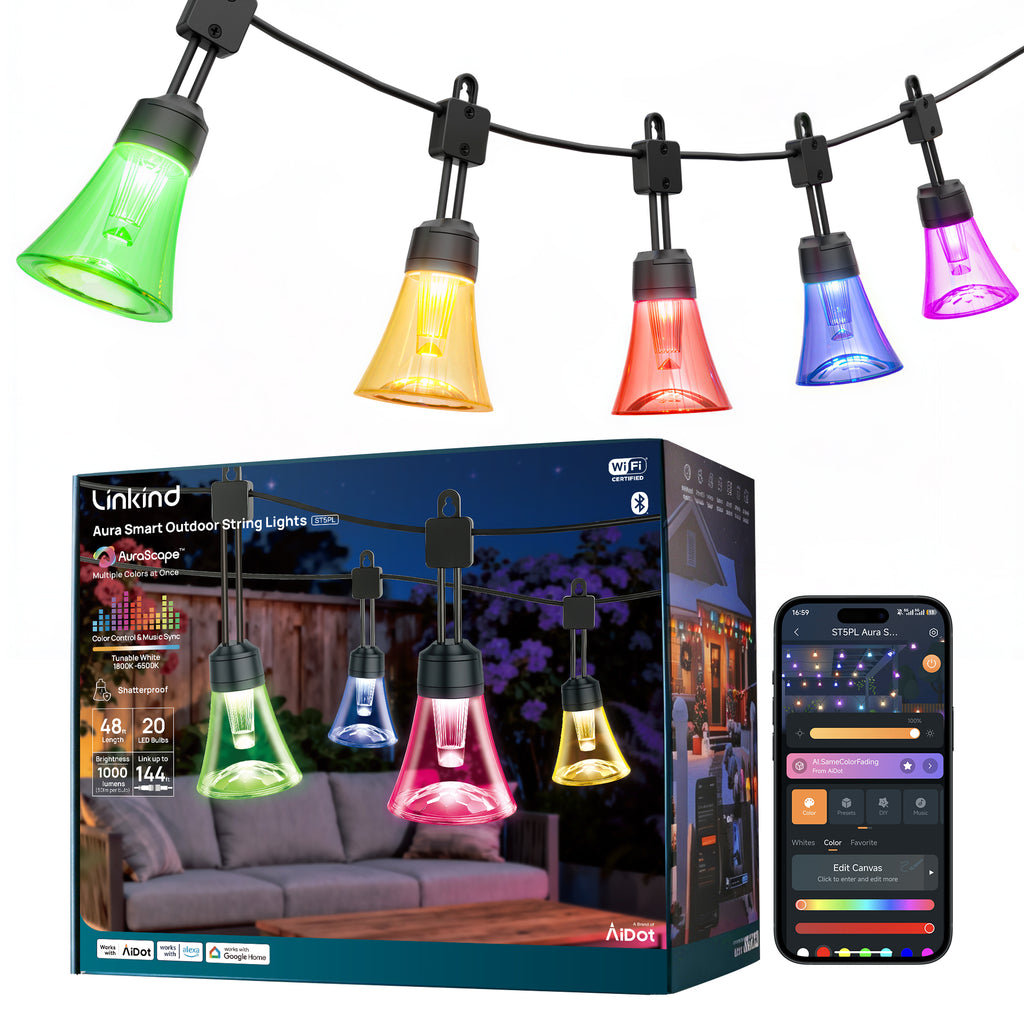 【Linkind Aura Smart Outdoor String Lights ST6PL】