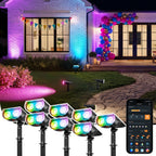 Linkind SL5C Smart Outdoor Solar Spotlight (150lm, App&Voice Control, 16 Million Color, IP67 Waterproof)