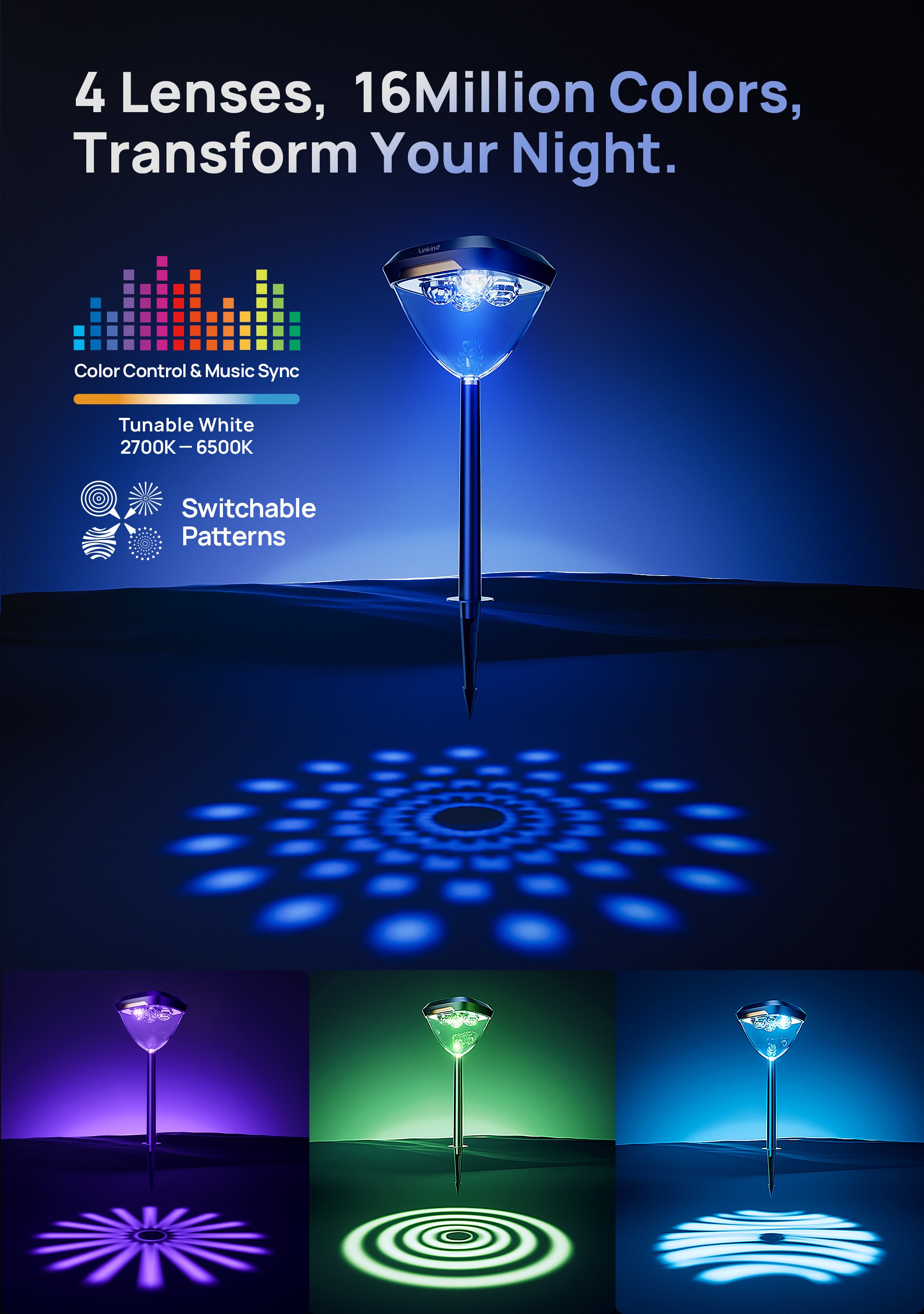 Linkind SP6 Smart Solar Pathway Lights