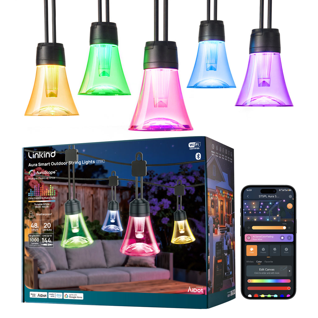 【Linkind Aura Smart Outdoor String Lights ST6PL】