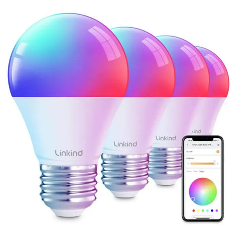 Linkind A19 Wi-Fi RGBTW Smart Light Bulbs