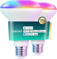 Linkind  Matter Smart RGBTW Light Bulbs BR30 -（650lm/1200lm）