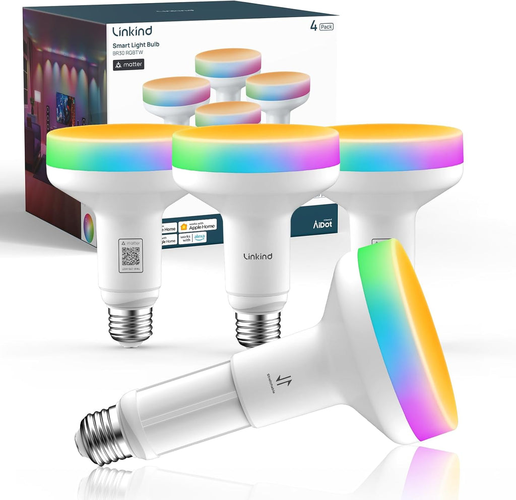 Linkind Aura Matter BR30 Smart Light Bulbs