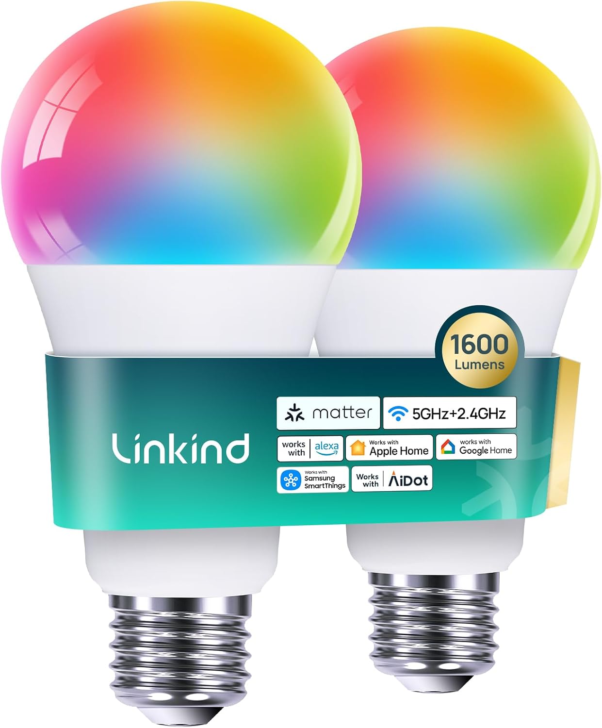 Linkind Smart Light Bulb UltraColor A21 Color+White 1600lm