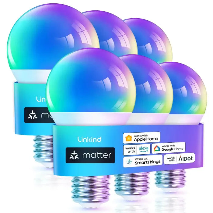 Linkind Matter Smart RGBTW Light Bulb A19-800lm