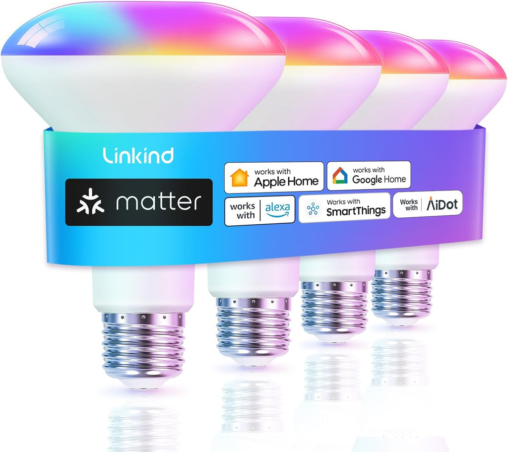 Linkind BR30 Matter Smart RGBTW Light Bulbs