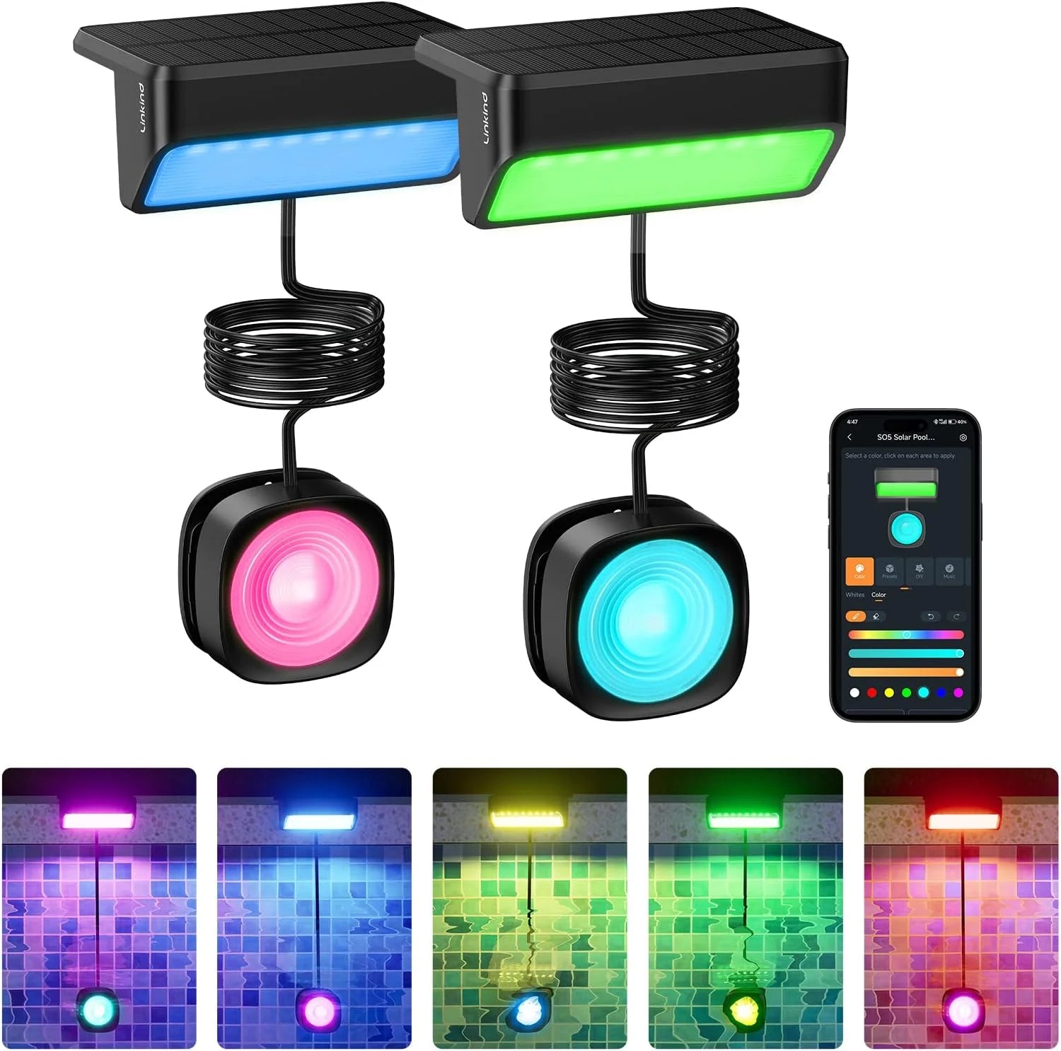 Linkind SO5 Smart Solar Pool Lights