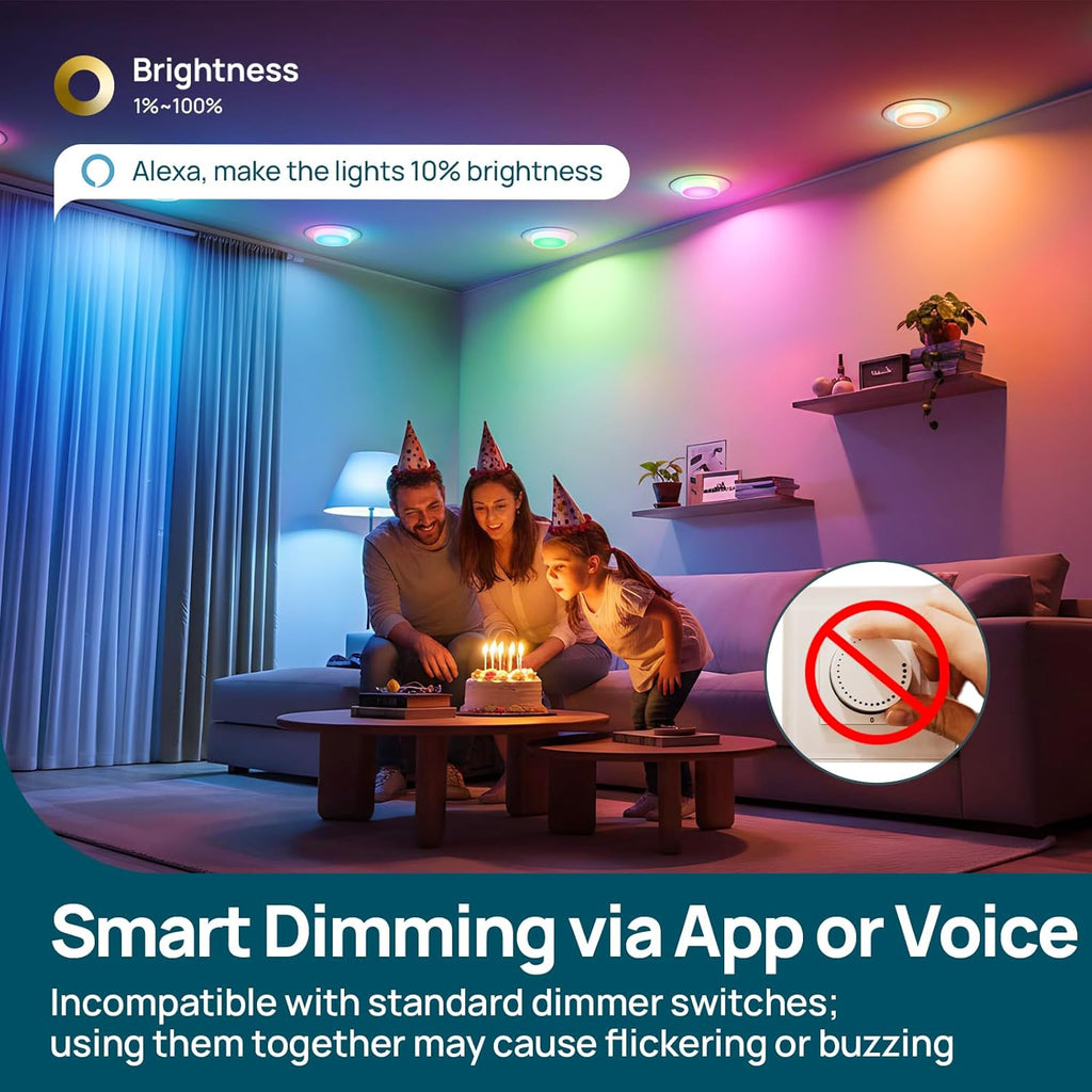 Linkind Aura Matter BR30 Smart Light Bulbs