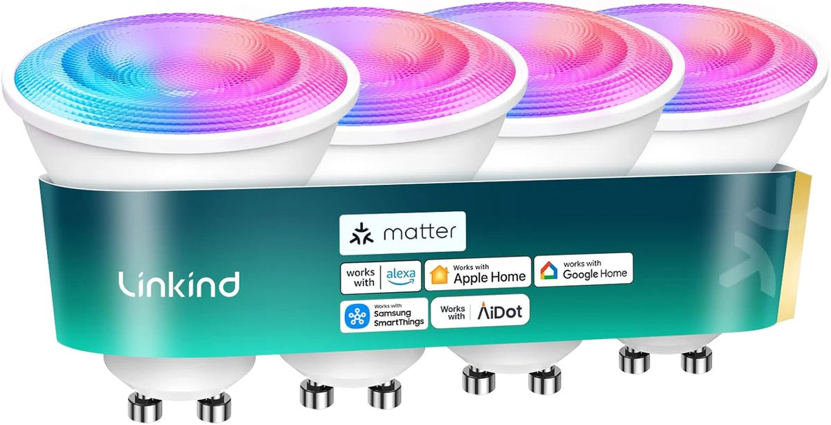 Linkind T19 E26 Smart Flame Light Bulb 850lm, Color Changing LED Bulb with Alexa Control for Porch & Outdoor Lighting