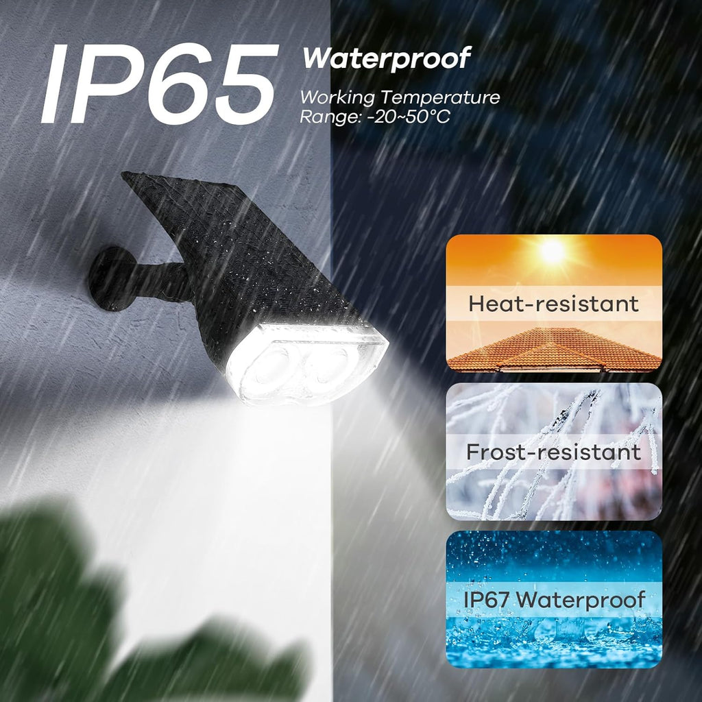 Linkind StarRay Outdoor Solar Spotlight (650lm, 22LEDs, IP65 Waterproof, 90° Beam angle)