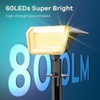 Linkind 60 LEDs Solar Spot Lights-Warm White