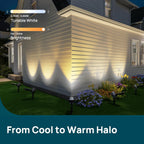 Linkind Smart Solar Lights Outdoor Waterproof SL6C(App&Voice Control, 16 Million Color, IP66 Waterproof)