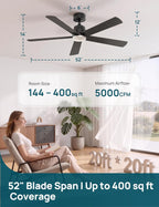Linkind Matter 52" Smart Ceiling Fan