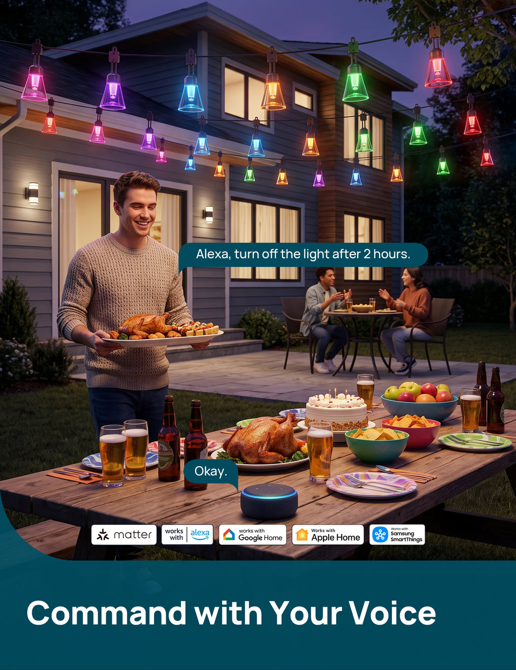 【Linkind Aura Smart Outdoor String Lights ST6PL】
