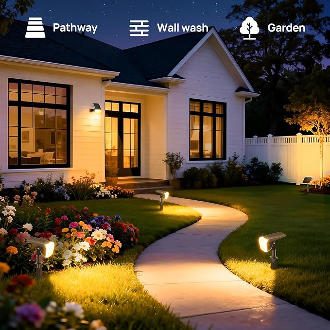 Linkind 60 LEDs Solar Spot Lights-Warm White