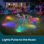 Linkind Smart Solar Lights Outdoor Waterproof SL6C(App&Voice Control, 16 Million Color, IP66 Waterproof)