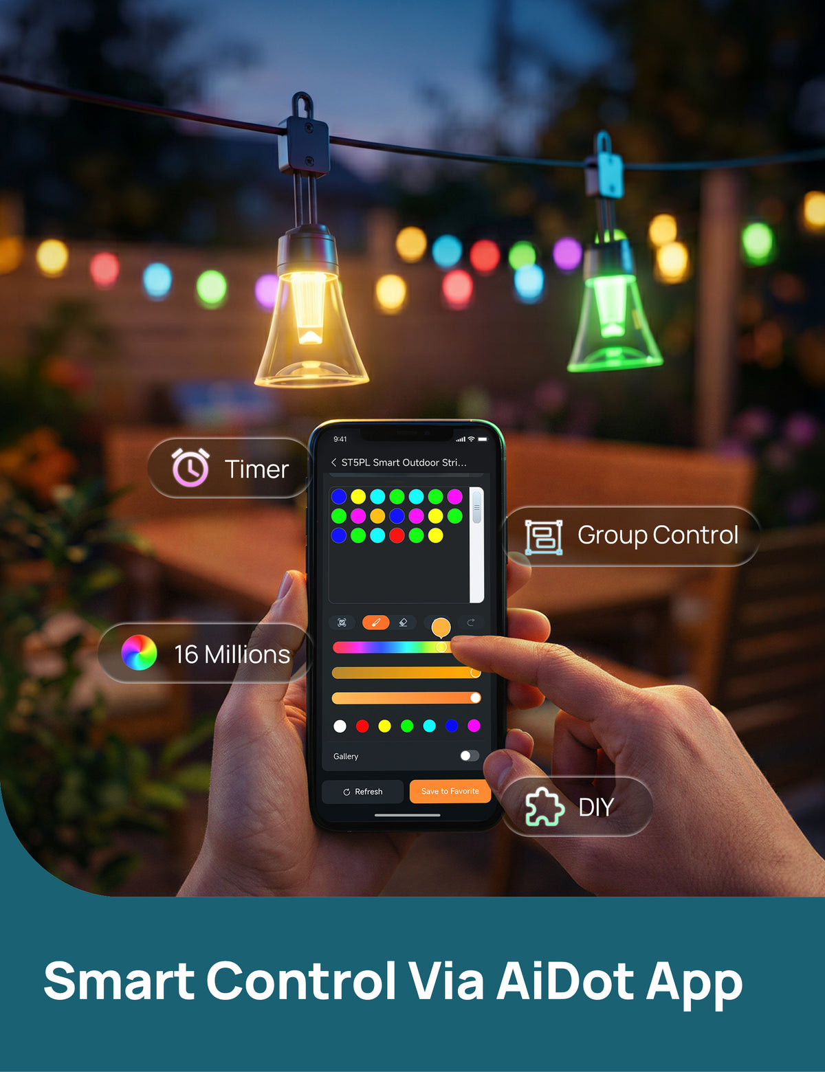 【Linkind Aura Smart Outdoor String Lights ST6PL】