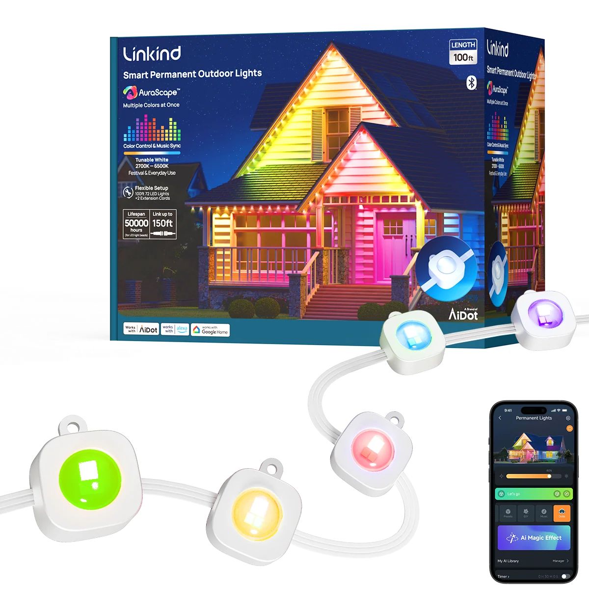 Linkind Smart Outdoor String Lights
