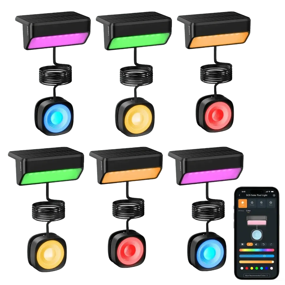 Linkind SL5C Smart Outdoor Solar Spotlight - RGB & Tunable White Landscape Light