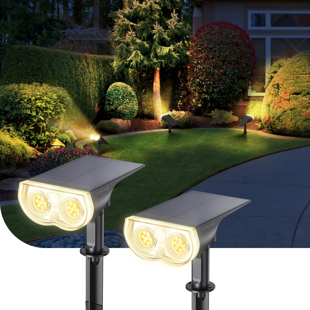 Linkind StarRay Outdoor Solar Spotlight (650lm, 22LEDs, IP65 Waterproof, 90° Beam angle)