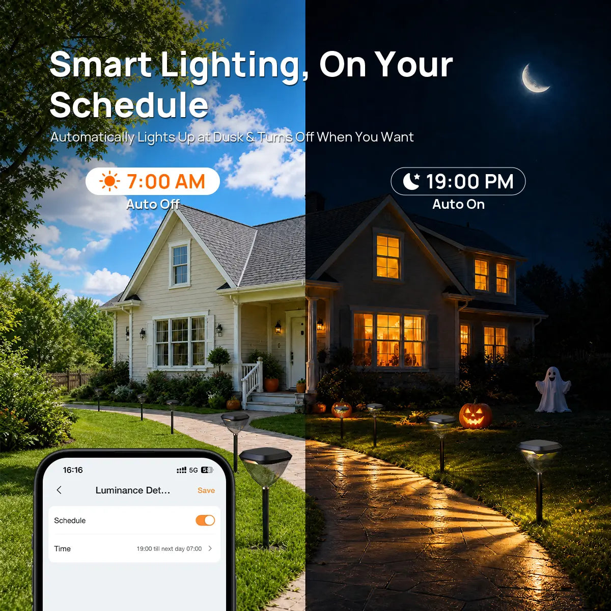 Linkind SP6 Smart Solar Pathway Lights,Engineered for Long-Term Outdoor Performance(5 Built-in Light Patterns, App&Voice Control, 16 Million Color)