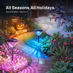 Linkind SP6 Smart Solar Pathway Lights,Engineered for Long-Term Outdoor Performance(5 Built-in Light Patterns, App&Voice Control, 16 Million Color)
