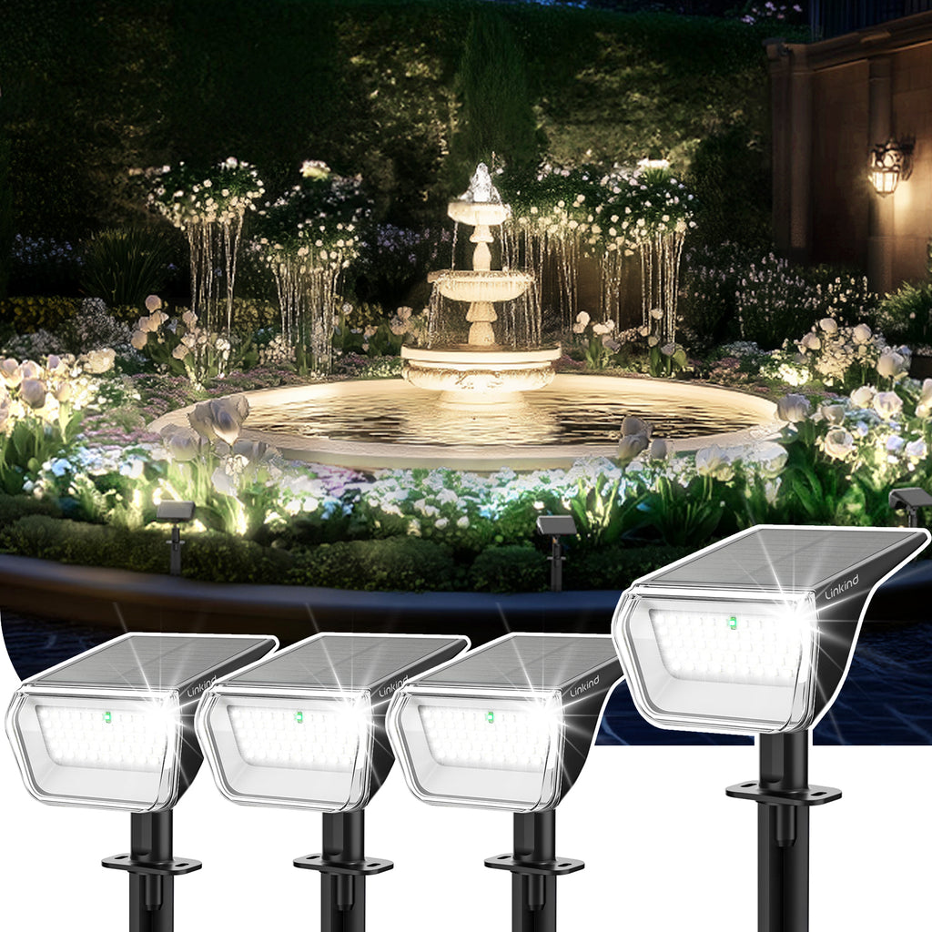 Linkind SP004 Outdoor Solar Spotlights (800lm, 60LEDs, 110° Beam angle, IP67 Waterproof)