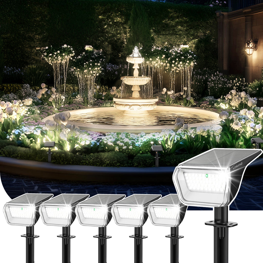 Linkind SP004 Outdoor Solar Spotlights (800lm, 60LEDs, 110° Beam angle, IP67 Waterproof)