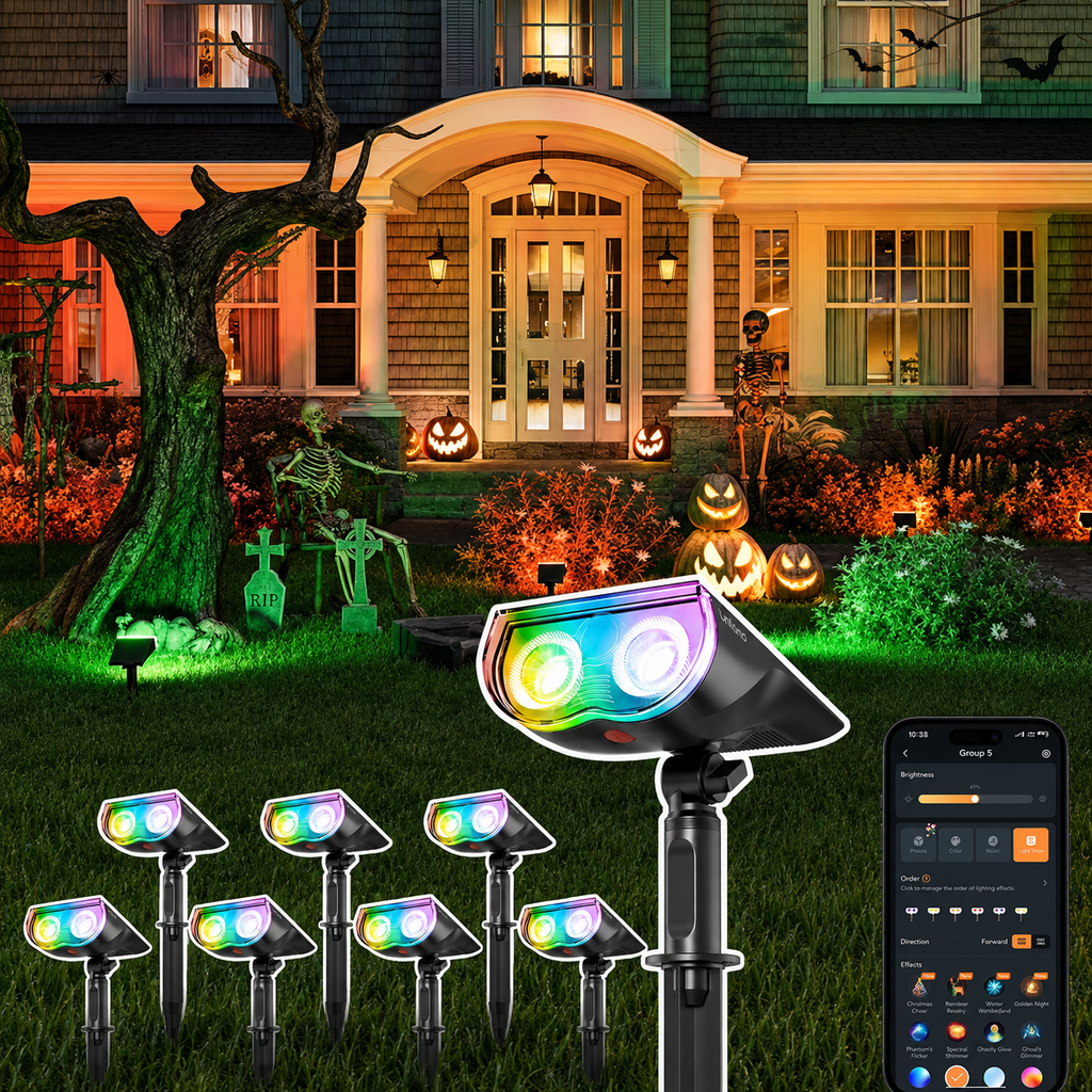 Linkind SL5C Smart Outdoor Solar Spotlight (150lm, App&Voice Control, 16 Million Color, IP67 Waterproof)