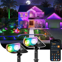 Linkind SL5C Smart Outdoor Solar Spotlight (150lm, App&Voice Control, 16 Million Color, IP67 Waterproof)