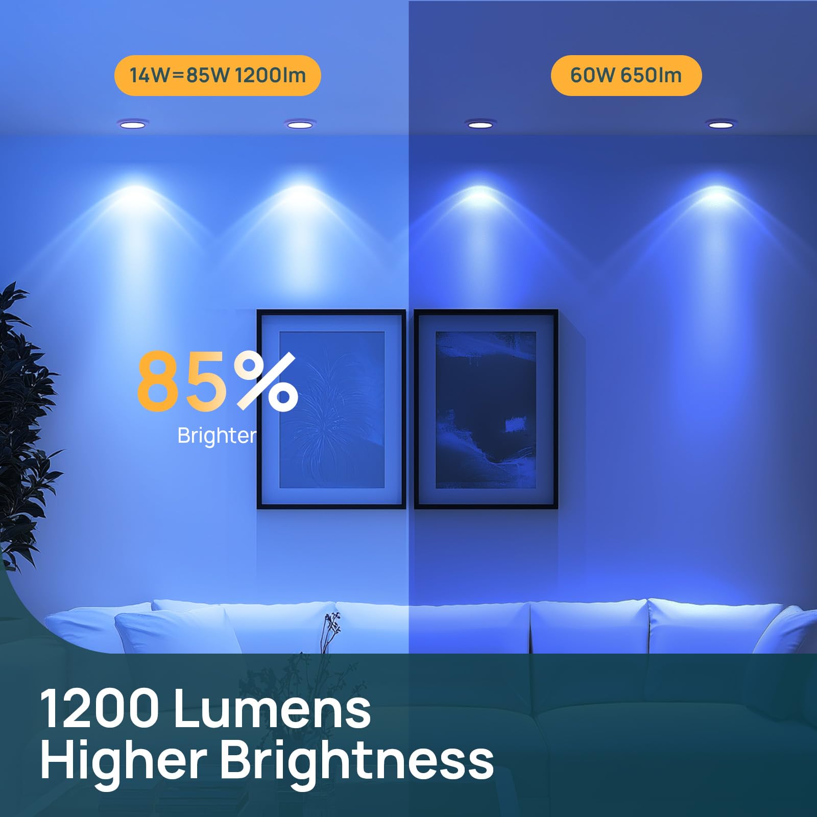 Linkind BR30 Matter Smart Light Bulbs - 1200 lumens