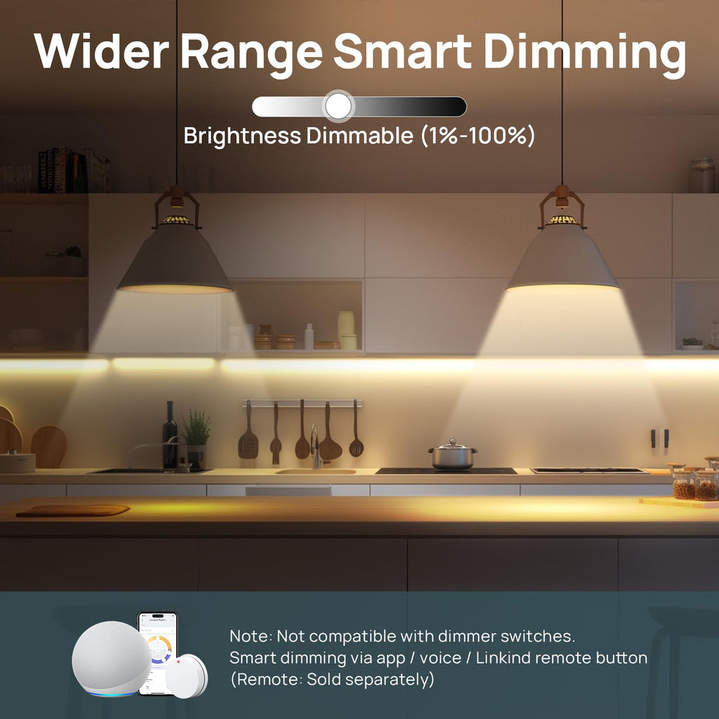 Linkind Matter Smart CCT Bulb - A19 Smart Light Bulbs (800lm)